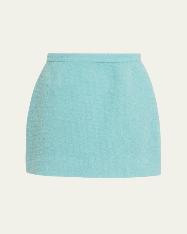 Aqua Boucle Mini Skirt